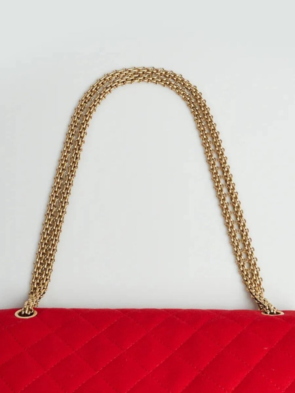 Chanel Red 2.55 Reissue Quilted Classic Jersey Leather 227 Jumbo Flap Bag - Picture 5 of 12